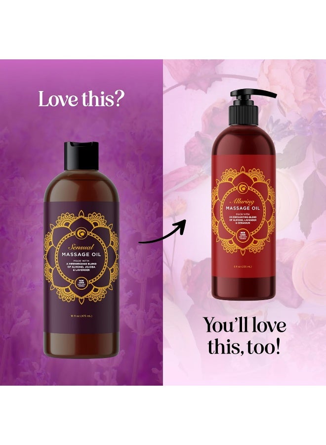 Maple Holistics Sensual Massage Oil with Pure Almond Oil and Relaxing Lavender Oil Jojoba Oil Nourishing Dry Skin Formula for Women and Men 100% Natural Hypoallergenic Skin Therapy Large 16 oz Bottle - Image 5